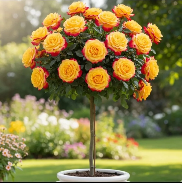 Sárga piros széllel